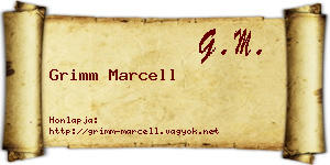 Grimm Marcell névjegykártya